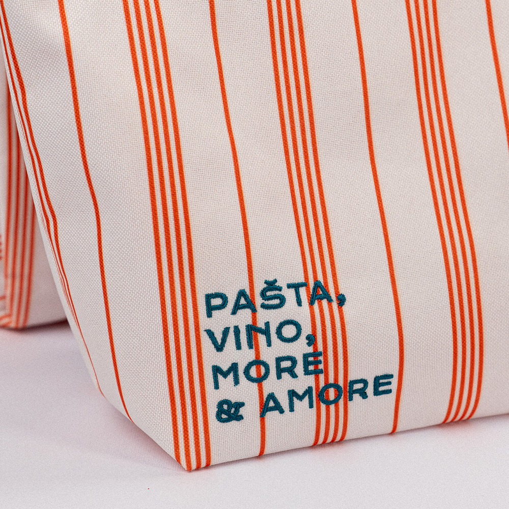 PAŠTA, VINO, MORE & AMORE / BORSA ZA GUŠT • Set Torba + Neseser